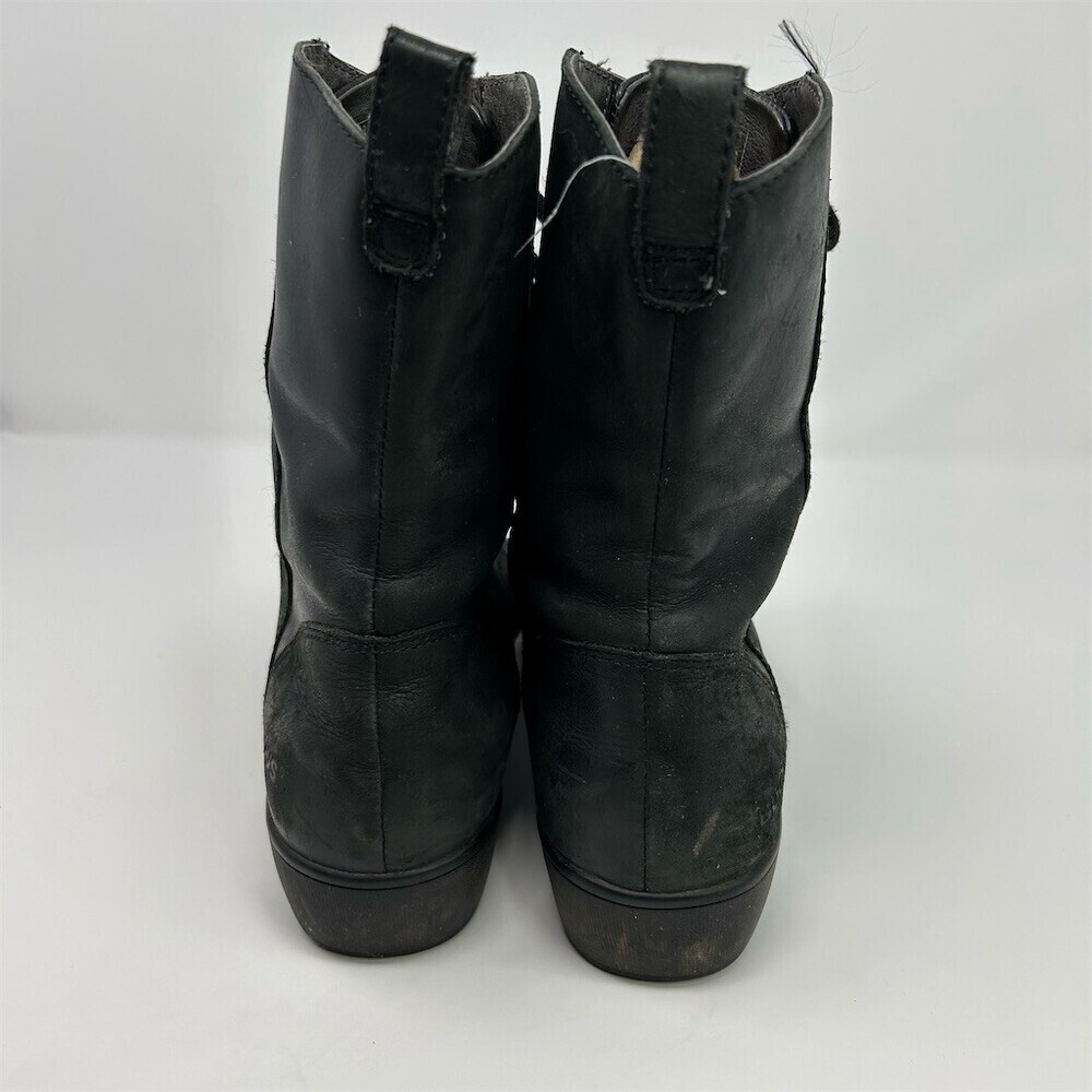 Bogs Carrie Lace Mid Combat Boots Black Leather Waterproof Lace Up Size 10 - Picture 11 of 14